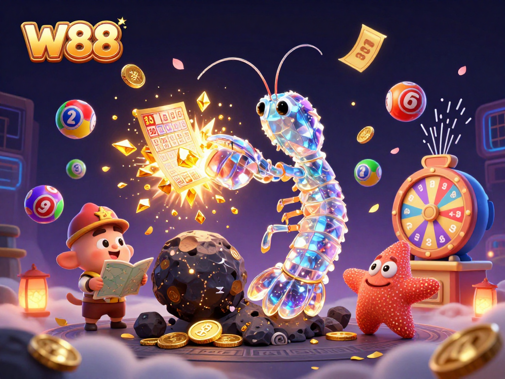 Experience thrilling gaming adventures at W88 with vibrant animations and immersive casino elements.
