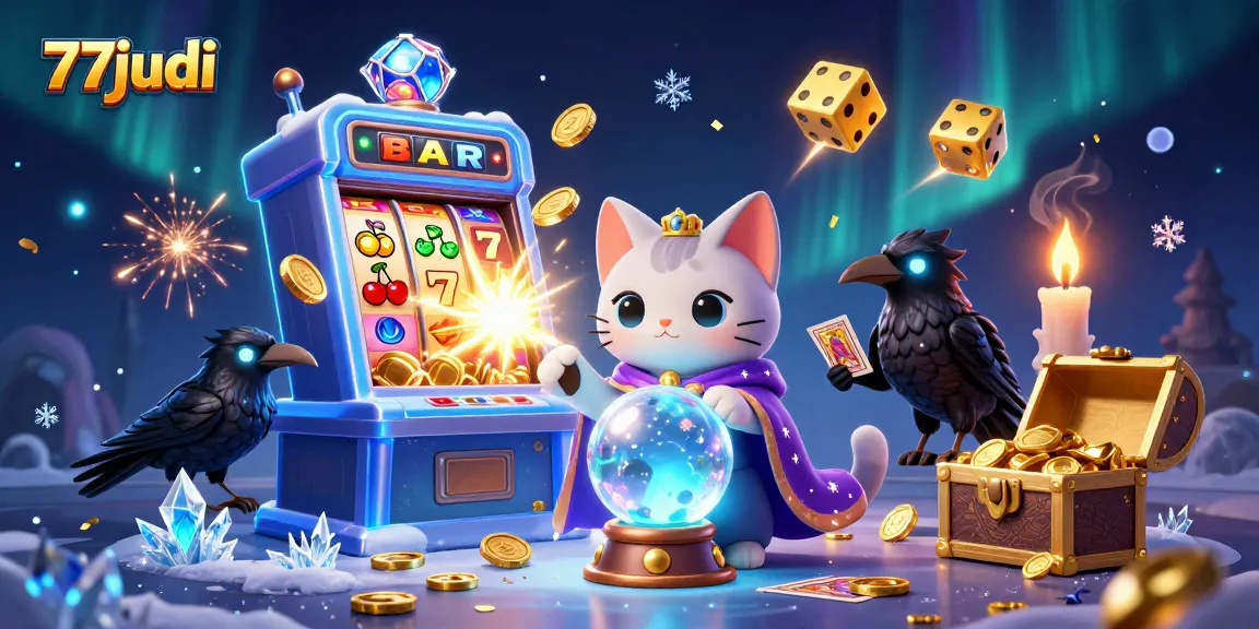Play exciting games at 77judi casino with vibrant visuals and dynamic jackpots bursting forth.