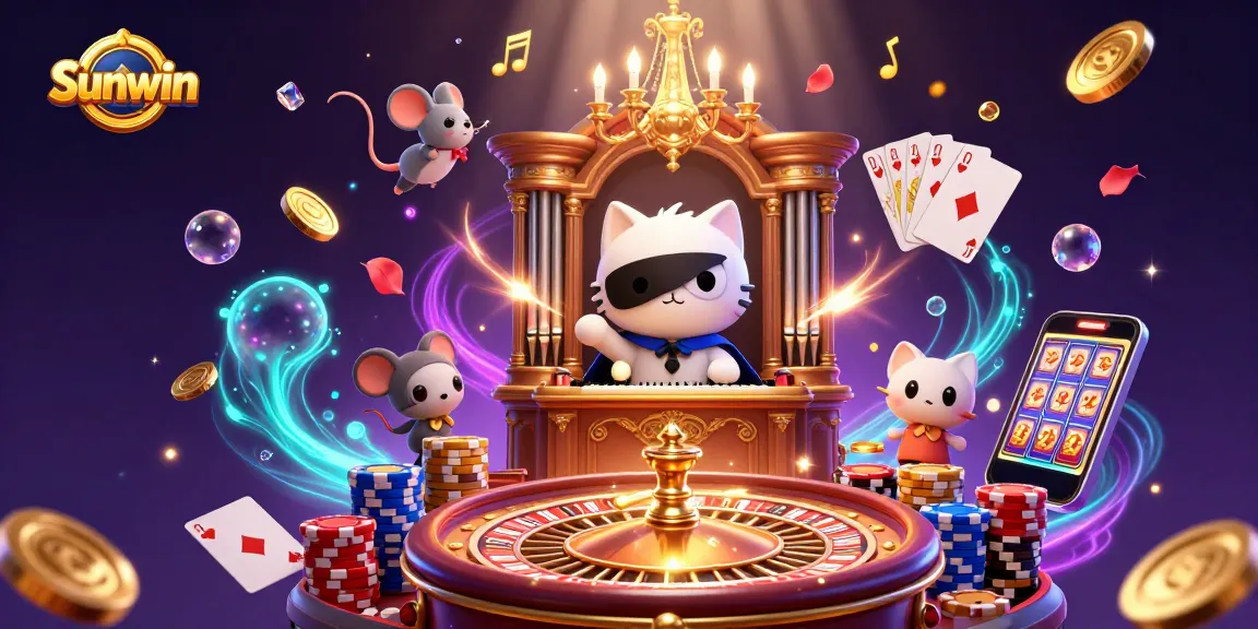 Experience the thrilling adventures of Sunwin with a vibrant illustration showcasing epic gaming elements and captivating characters.