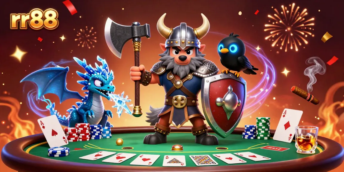 Experience thrilling games at rr88 with fantasy characters in a packed casino scene.