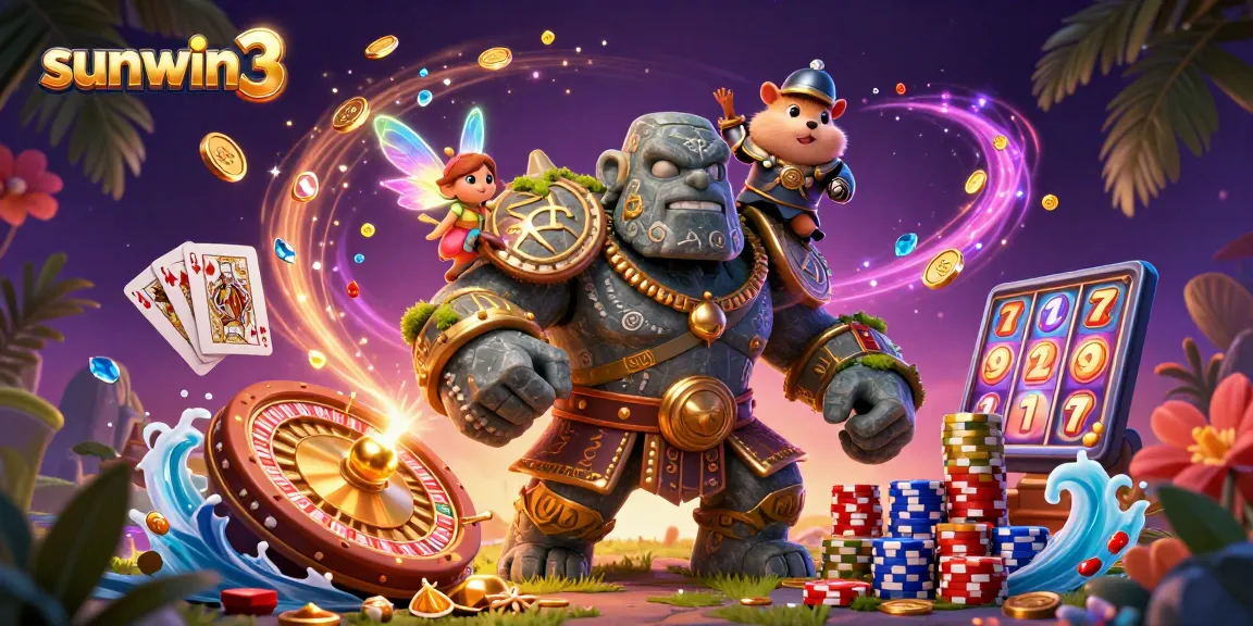 Engage with slots and games at sunwin3 with golden coins, roulette, and sparkling magic.