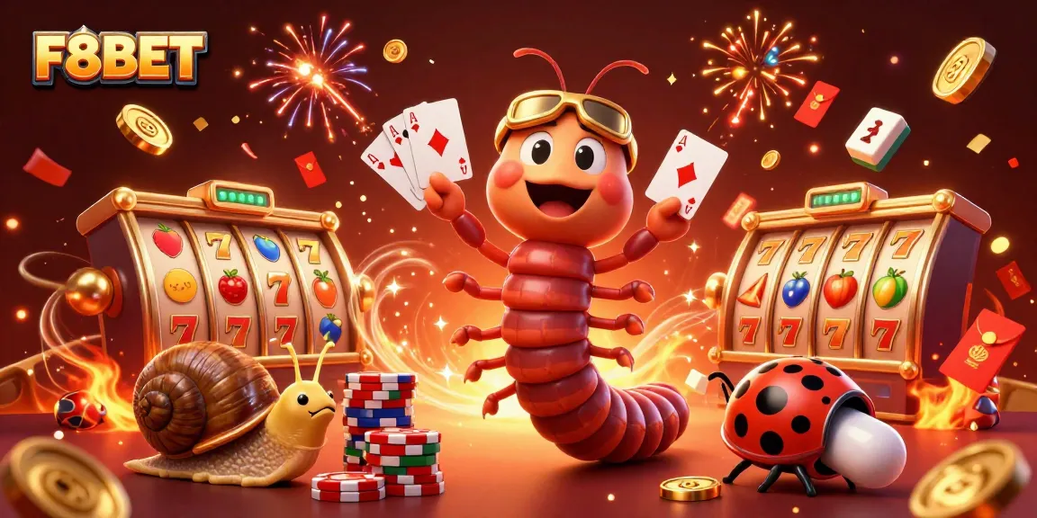 Engage in thrilling gameplay and winning strategies with F8BET's vibrant casino illustration.