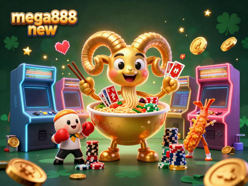 Experience mega888 new as a golden ramen bowl and friends bring casino excitement with games and action